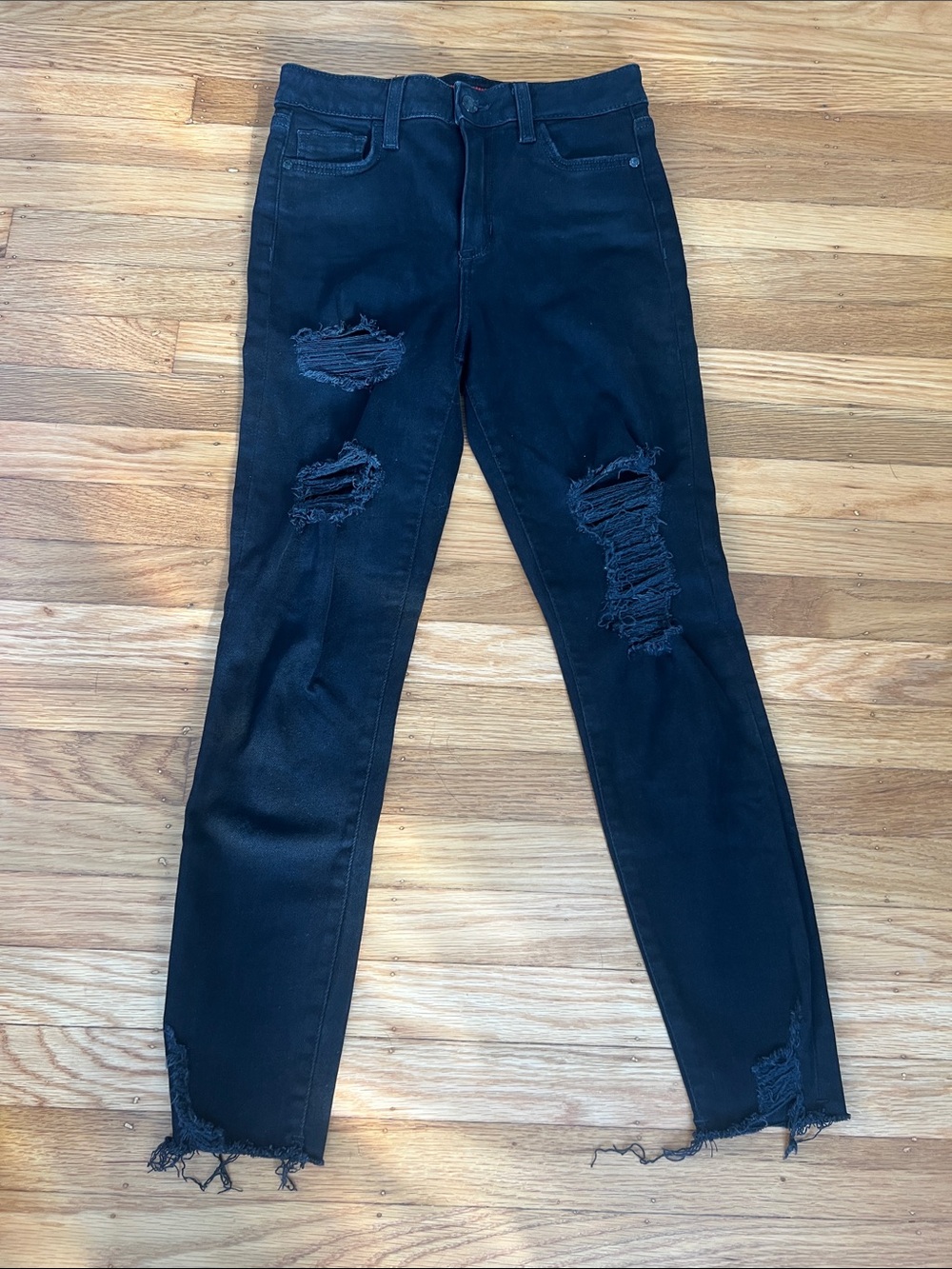 Guess Black Ripped Skinny Jeans